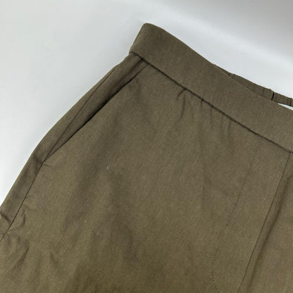 theory luxe セオリーリュクス 03-3106432 カーキ リネン混 ゴムウエスト テーパードイージーパンツ ボトムス