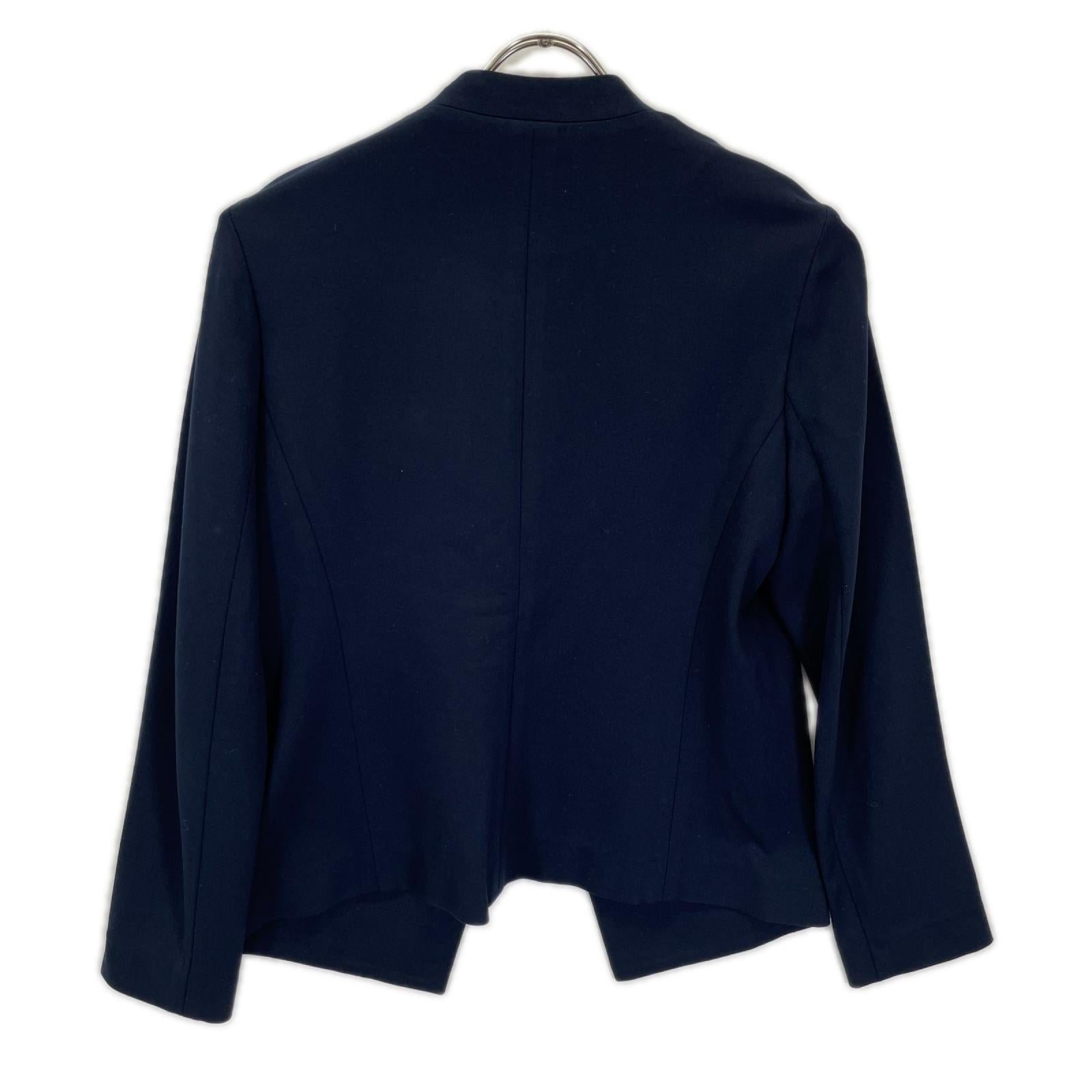 theory luxe セオリーリュクス 03-7104045 ネイビー レーヨン混 ボタンレス ジャージーテーラードジャケット ジャケット