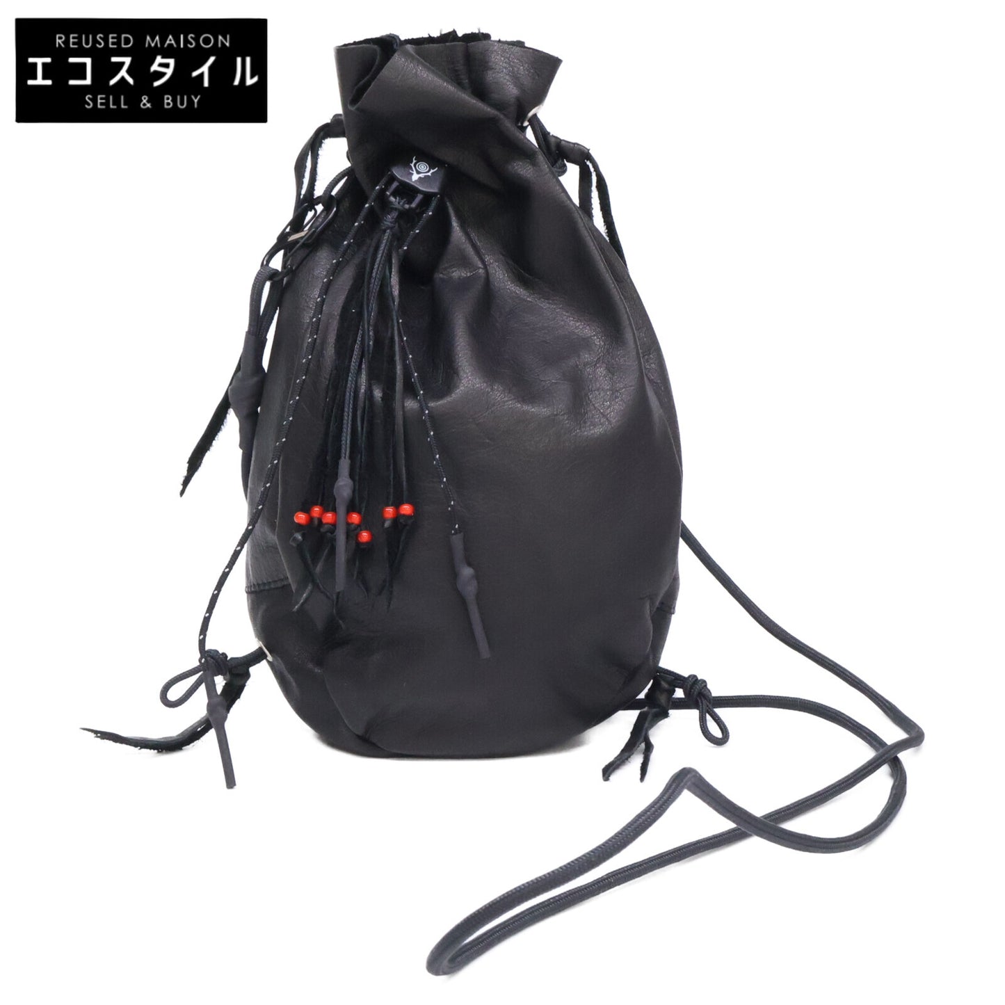 South2 West8 サウスツーウエストエイト B:TOGETHER ビートゥゲザー別注 【美品】KINCHAKU LEATHER 巾着型 ミニバッグ ショルダーバッグ