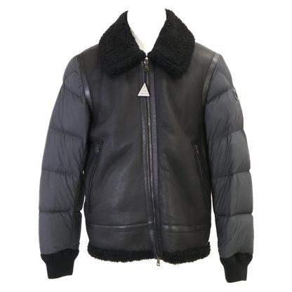 MONCLER モンクレール 【新品同様】ALAYTA アライタ ラムスキンｘナイロン ムートン/ダウン切替ジャケット ジャケット