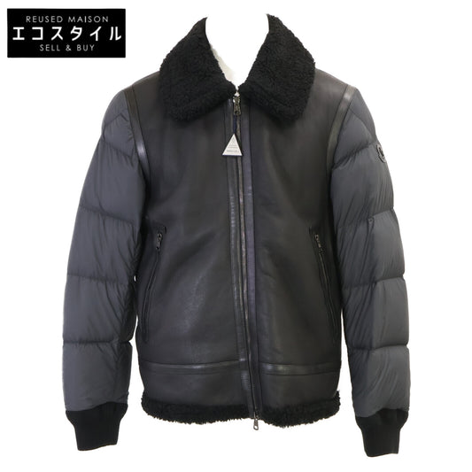 MONCLER モンクレール 【新品同様】ALAYTA アライタ ラムスキンｘナイロン ムートン/ダウン切替ジャケット ジャケット