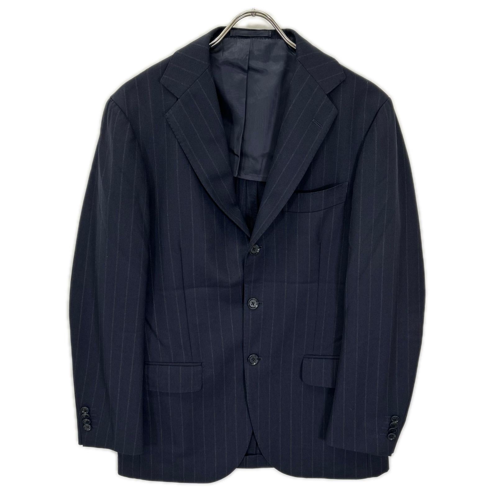 RING JACKET リングヂャケット RT020S07X ネイビー ストライプ 段返り3つボタン 3Bジャケットセットアップ スーツ セットアップ