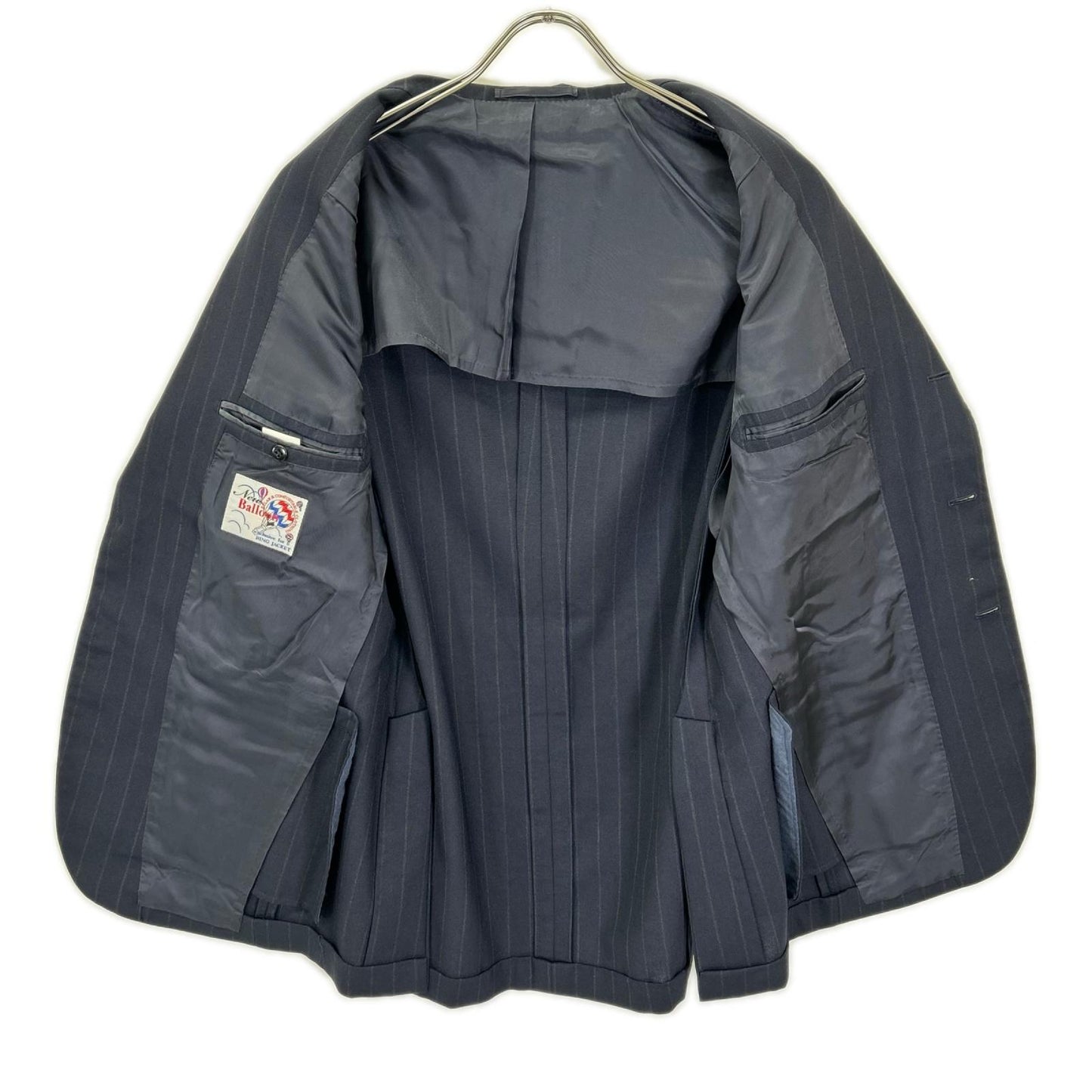 RING JACKET リングヂャケット RT020S07X ネイビー ストライプ 段返り3つボタン 3Bジャケットセットアップ スーツ セットアップ