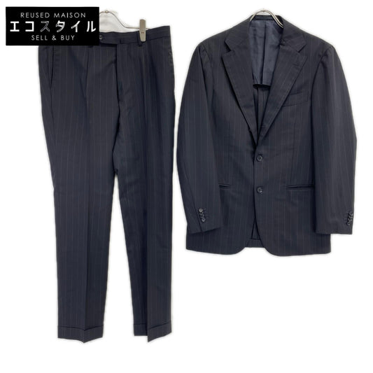 RING JACKET リングヂャケット RT021S09X ブラック ストライプ 段返り3つボタン 3Bジャケットセットアップ スーツ セットアップ