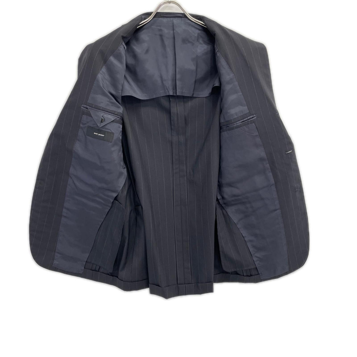 RING JACKET リングヂャケット RT021S09X ブラック ストライプ 段返り3つボタン 3Bジャケットセットアップ スーツ セットアップ