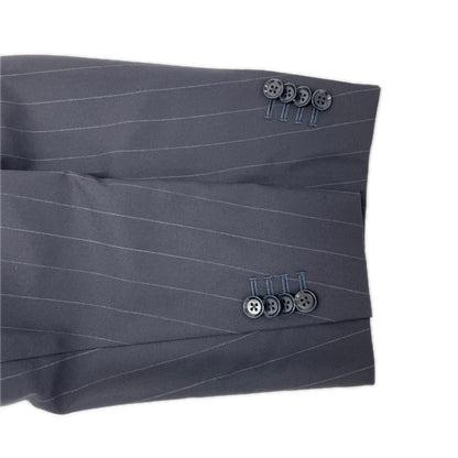 RING JACKET リングヂャケット RT021S09X ブラック ストライプ 段返り3つボタン 3Bジャケットセットアップ スーツ セットアップ