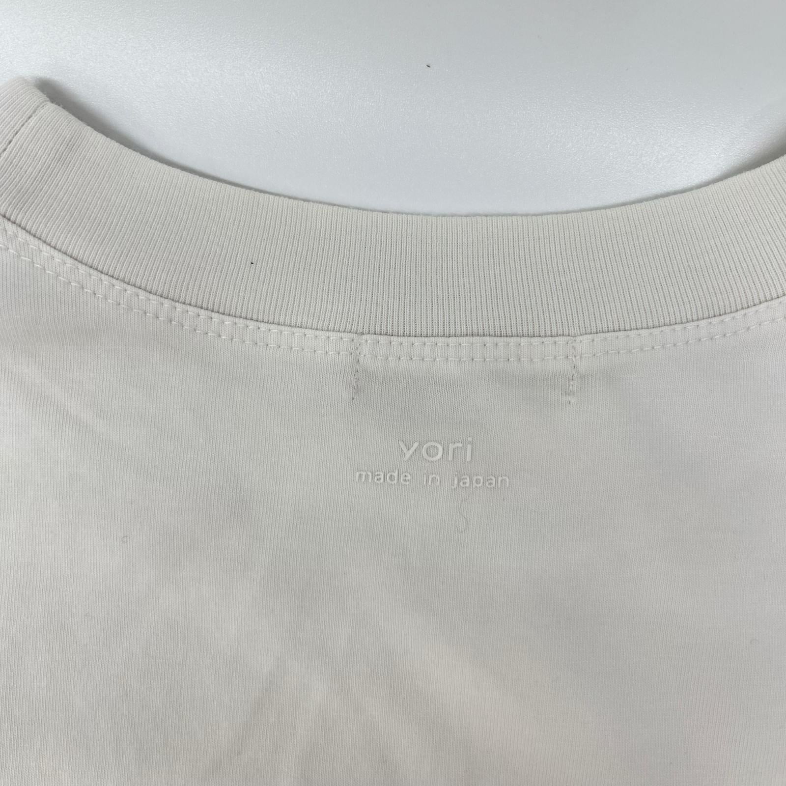 yori ヨリ ホワイト ヘムフリルワイドトップス トップス