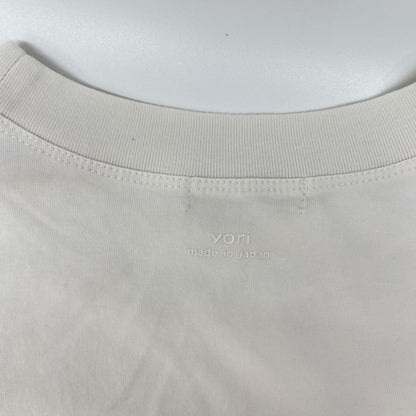 yori ヨリ ホワイト ヘムフリルワイドトップス トップス
