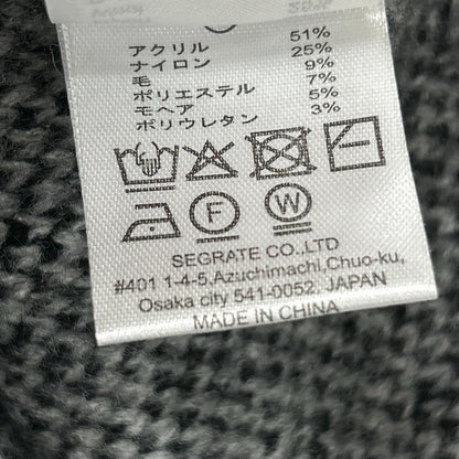 NKNIT ンニット 25AW N25AW-036 ブラック×グレー モヘアウール混 ハートパターンニットプルオーバー トップス