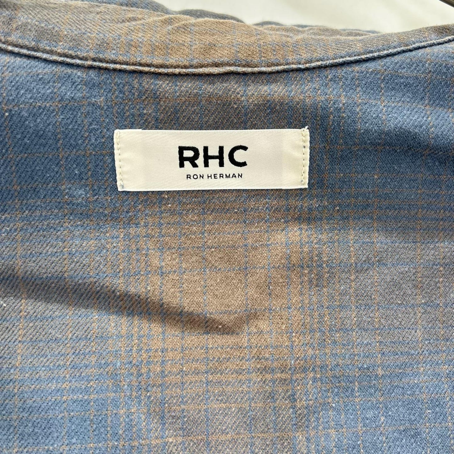 RHC アールエイチシー 4220700090 ブルー×ブラウン コットン ロングスリーブオンブレチェックシャツ トップス