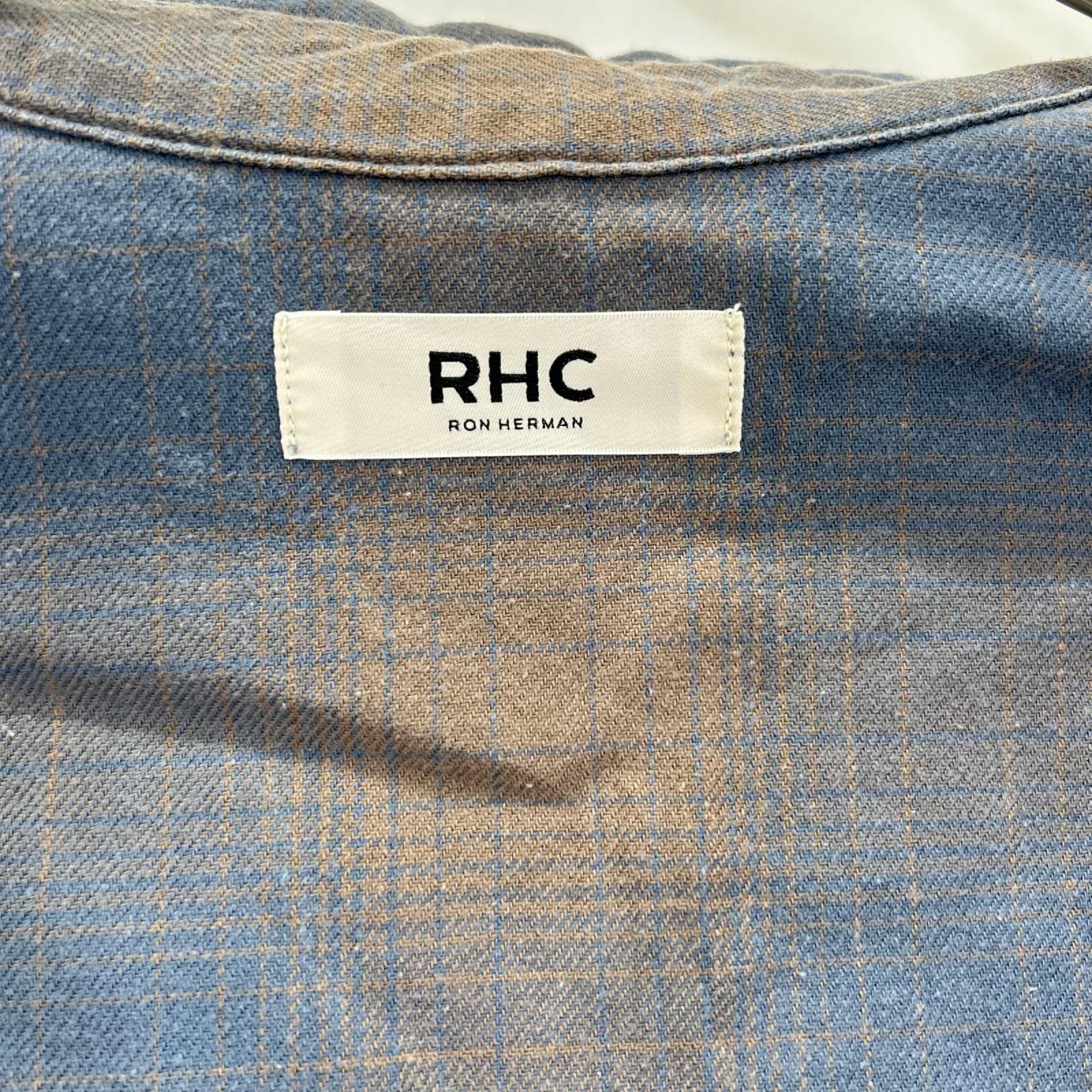 RHC アールエイチシー 4220700090 ブルー×ブラウン コットン ロングスリーブオンブレチェックシャツ トップス