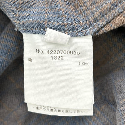 RHC アールエイチシー 4220700090 ブルー×ブラウン コットン ロングスリーブオンブレチェックシャツ トップス
