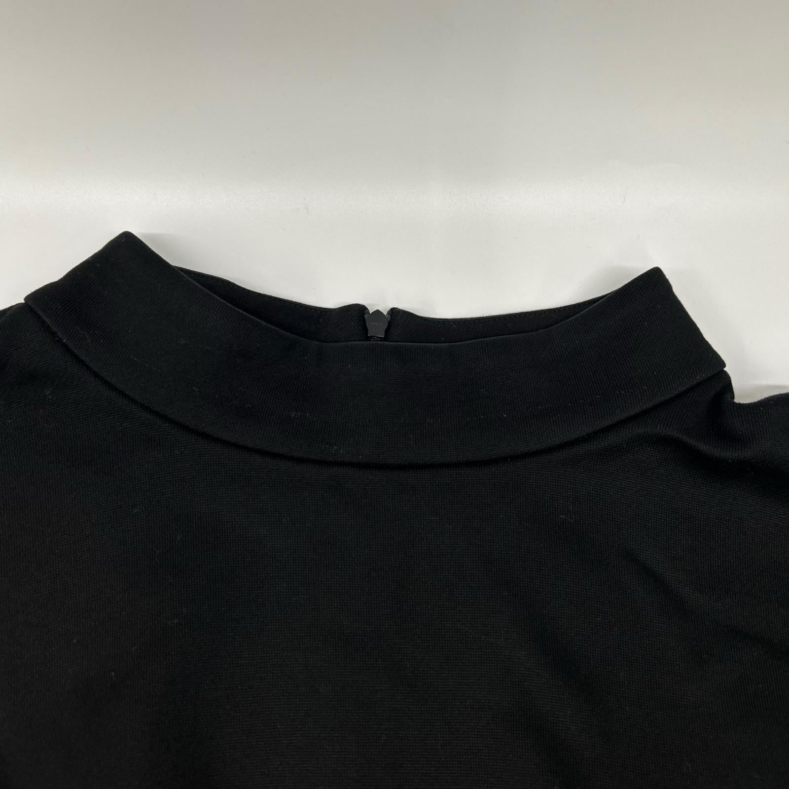 ADORE アドーア ブラック コットン バックジップ ブラッシュド スウェットワンピース ワンピース