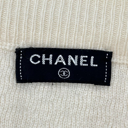 CHANEL シャネル P57346K07533 アイボリー カシミヤ100 ココマークボタン フロントポケット タイトニットスカート スカート
