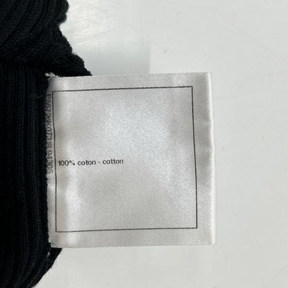 CHANEL シャネル P55726K07318 ブラック×マルチカラー コットン ショートスリーブリブニットトップス トップス