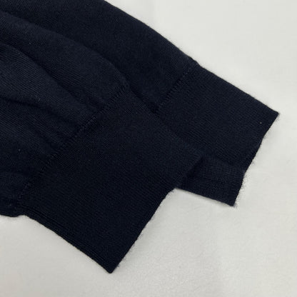 Christian Dior クリスチャンディオール 114T25AM105 ネイビー カシミヤ×シルク Bee刺繍 セーラーカラー ハーフボタンニットプルオーバー トップス