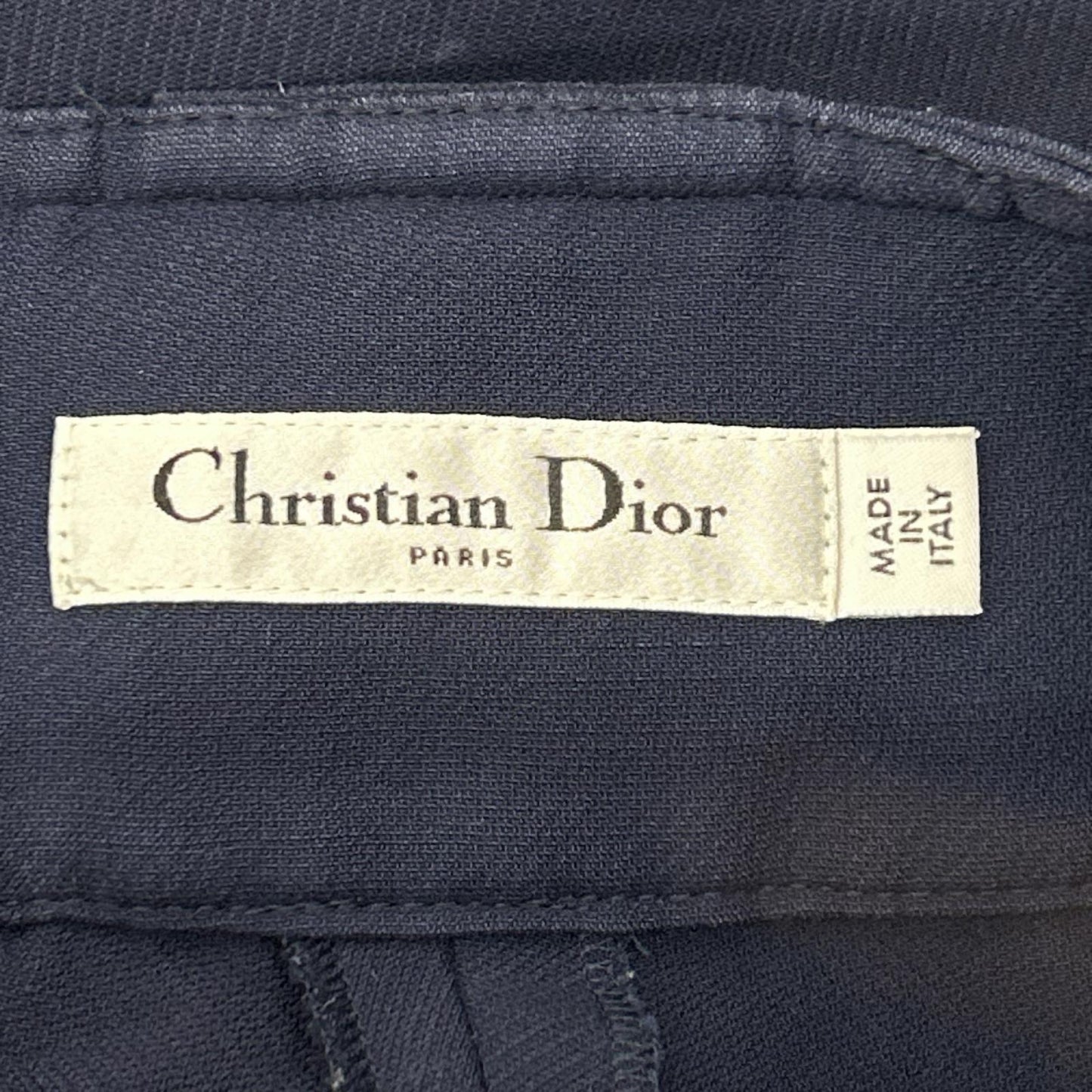 Christian Dior クリスチャンディオール 011P34A1166 ネイビー ウール×シルク ジップフライ キュロットパンツ ボトムス
