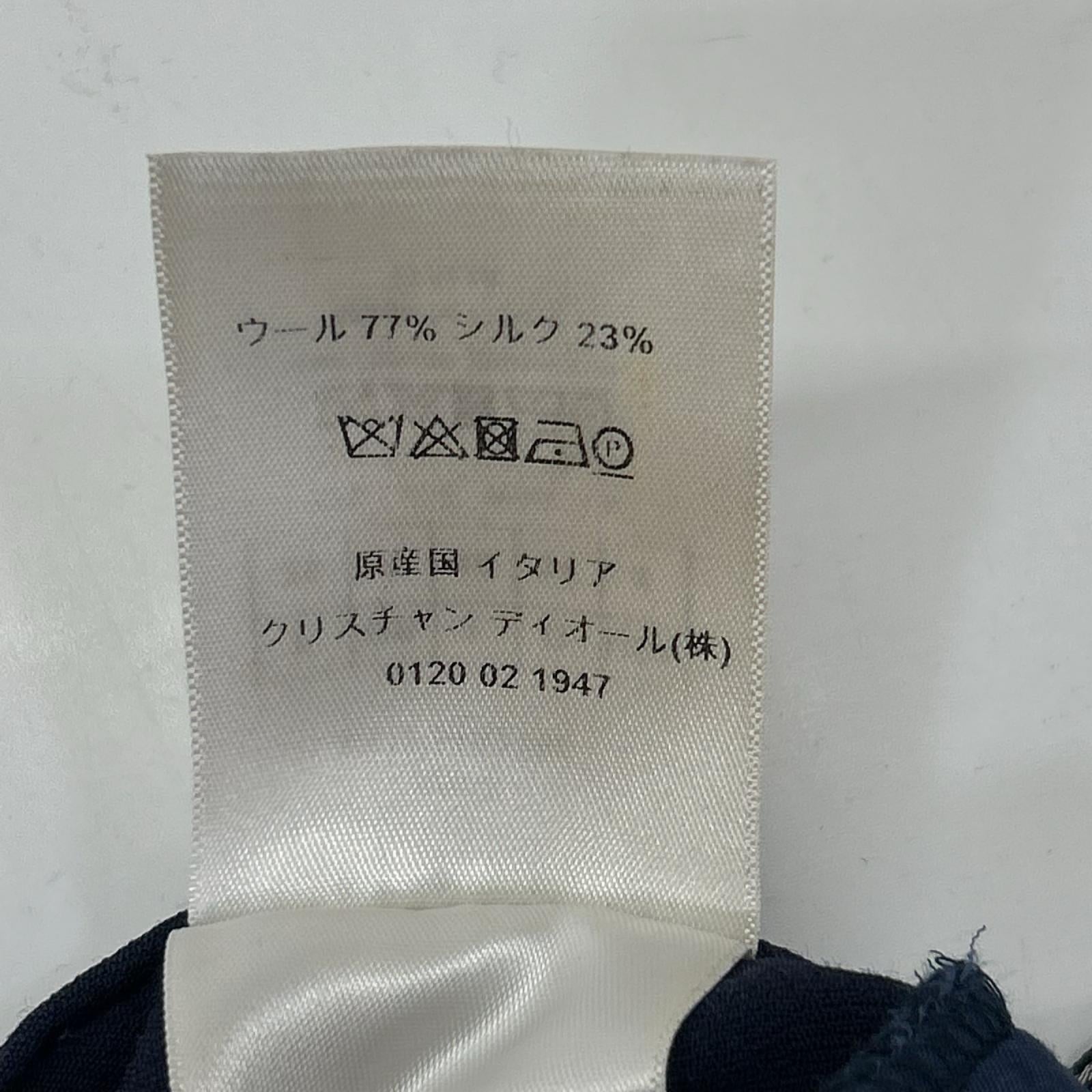 Christian Dior クリスチャンディオール 011P34A1166 ネイビー ウール×シルク ジップフライ キュロットパンツ ボトムス