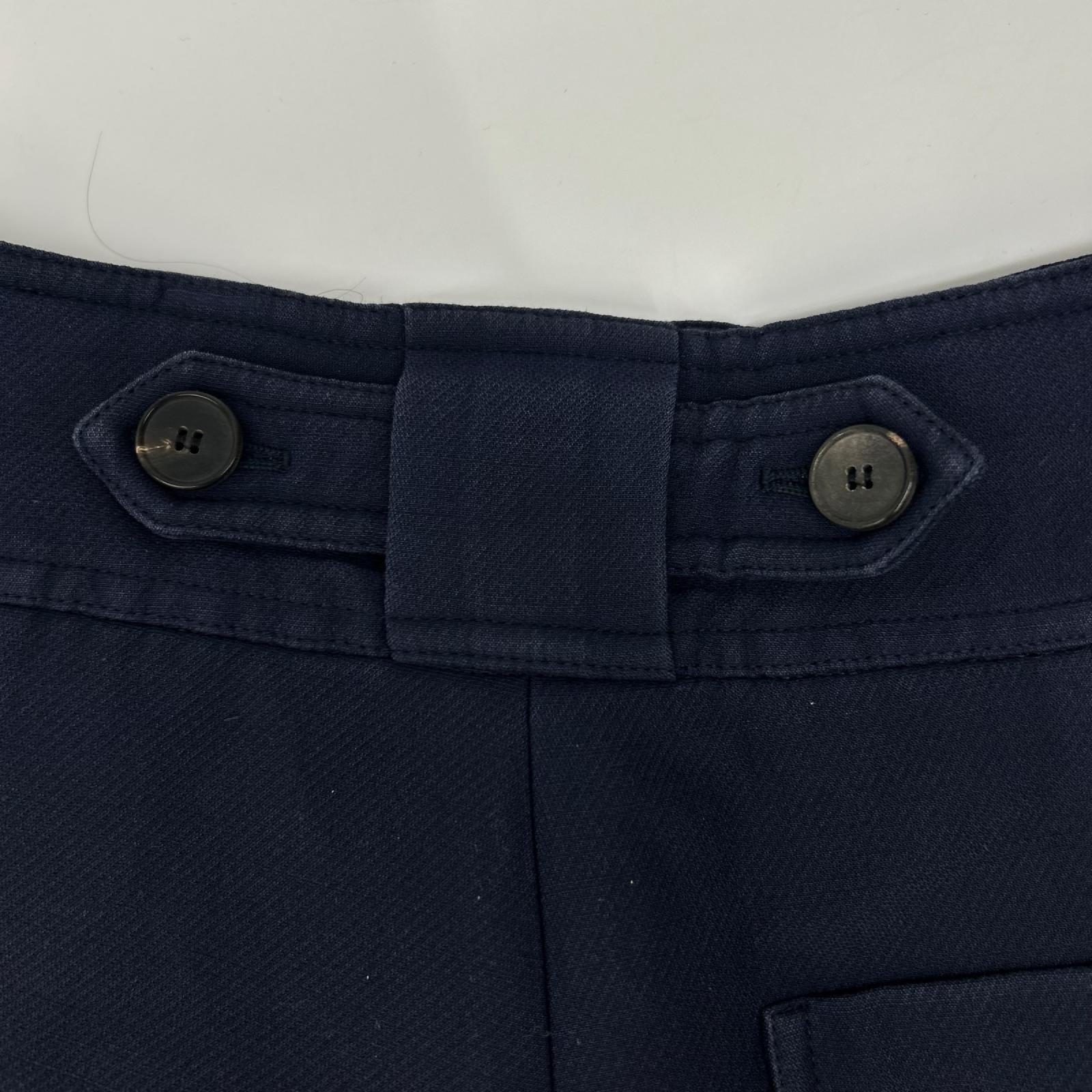 Christian Dior クリスチャンディオール 011P34A1166 ネイビー ウール×シルク ジップフライ キュロットパンツ ボトムス