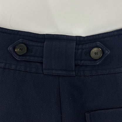Christian Dior クリスチャンディオール 011P34A1166 ネイビー ウール×シルク ジップフライ キュロットパンツ ボトムス