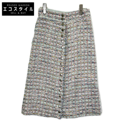 ETRO エトロ マルチカラー ツイード ボタンダウンスカート スカート