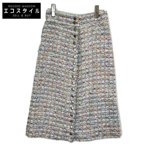 ETRO エトロ マルチカラー ツイード ボタンダウンスカート スカート