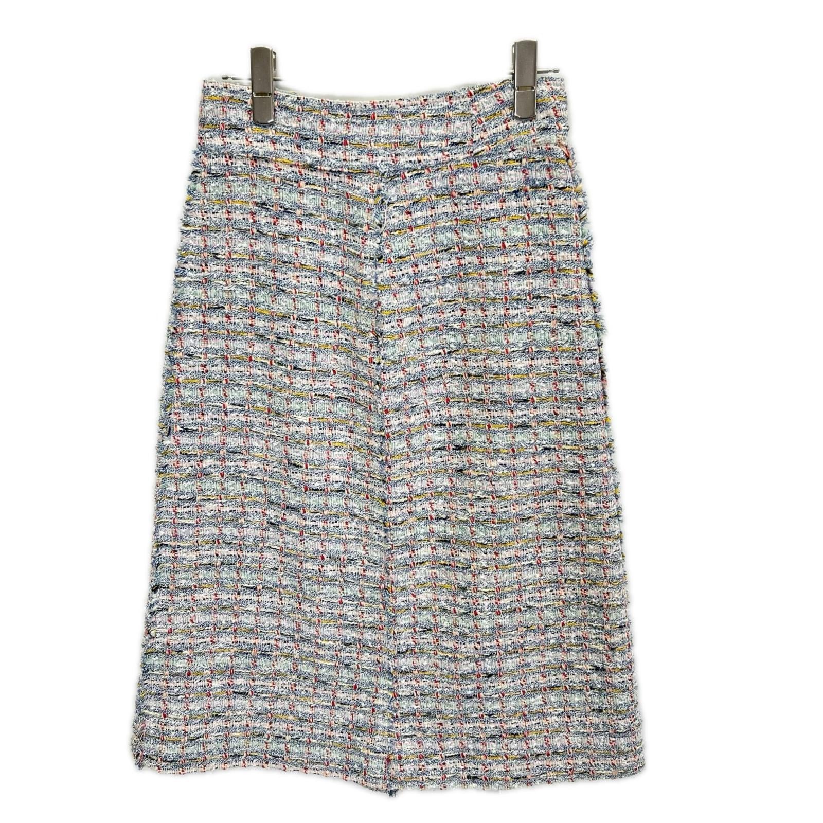 ETRO エトロ マルチカラー ツイード ボタンダウンスカート スカート