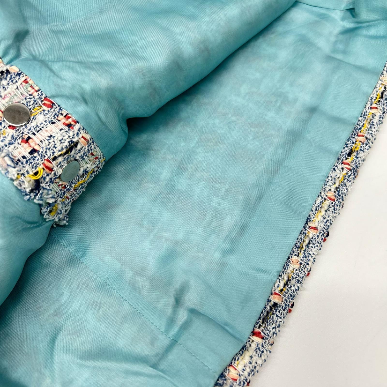ETRO エトロ マルチカラー ツイード ボタンダウンスカート スカート