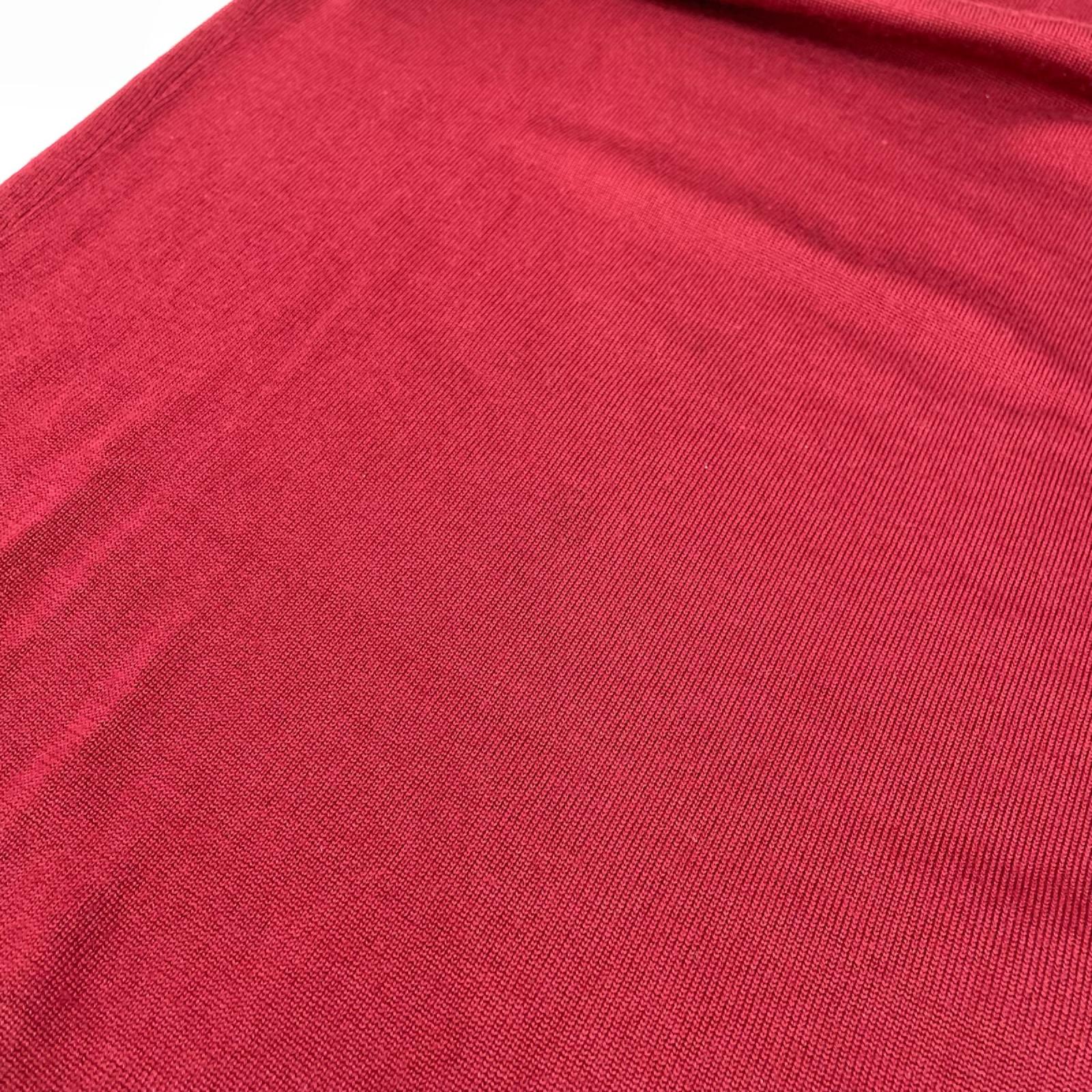HERMES エルメス 【ゴルチエ期】ボルドー Hロゴ金具 S/Sクルーネックニット トップス