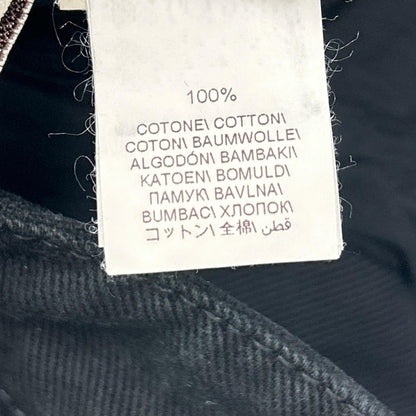 BRUNELLO CUCINELLI ブルネロクチネリ ブラック ボタンフライ ロゴパッチクロップドデニムパンツ ボトムス