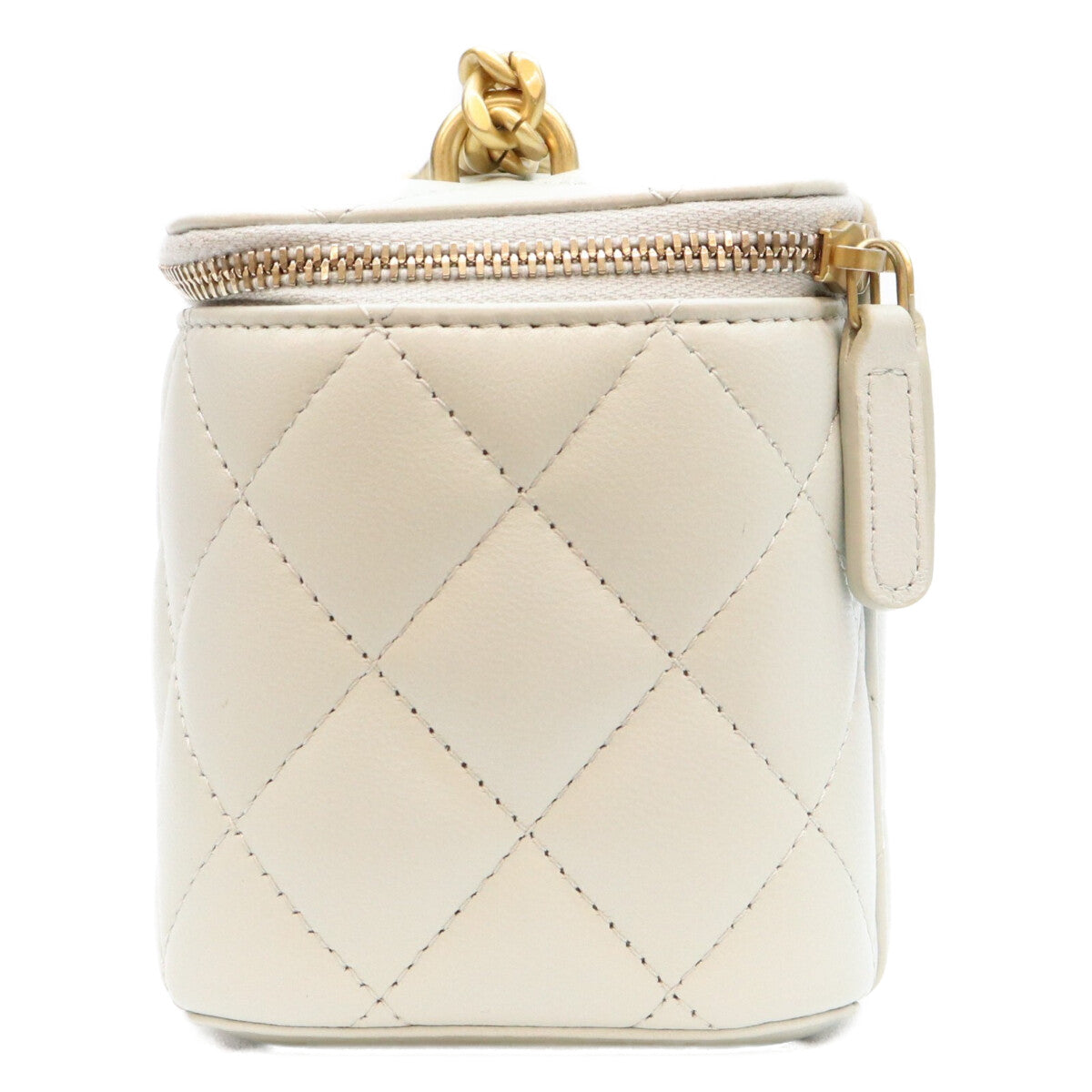 CHANEL シャネル AP3301 ライトブルー ラム G金具 カメリアボールチェーン バニティショルダーバッグ ショルダーバッグ