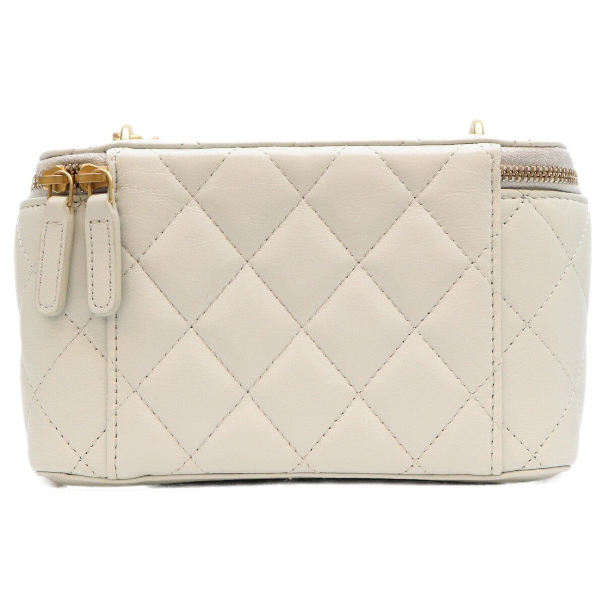 CHANEL シャネル AP3301 ライトブルー ラム G金具 カメリアボールチェーン バニティショルダーバッグ ショルダーバッグ
