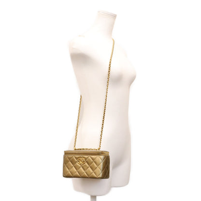 CHANEL シャネル 23年クルーズ CCダイナスティ ゴールド ラム G金具 チェーンバニティショルダーバッグ ショルダーバッグ