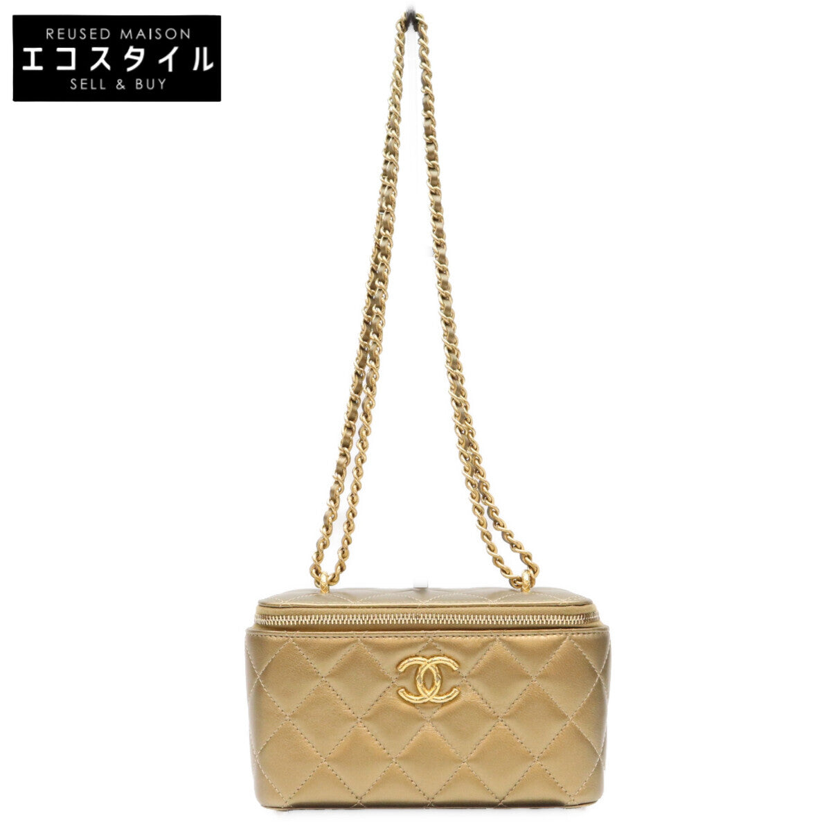 CHANEL シャネル 23年クルーズ CCダイナスティ ゴールド ラム G金具 チェーンバニティショルダーバッグ ショルダーバッグ