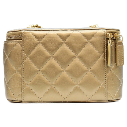 CHANEL シャネル 23年クルーズ CCダイナスティ ゴールド ラム G金具 チェーンバニティショルダーバッグ ショルダーバッグ