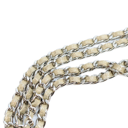 CHANEL シャネル 19番 ゴールド レザー シルバー金具 マトラッセ ココマーク チェーンショルダーウォレット ショルダーバッグ