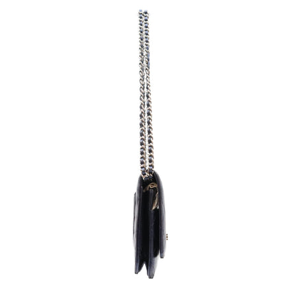 CHANEL シャネル A69206 12番 メタリックネイビー カーフ S金具 2.55 チェーンショルダーウォレット ショルダーバッグ