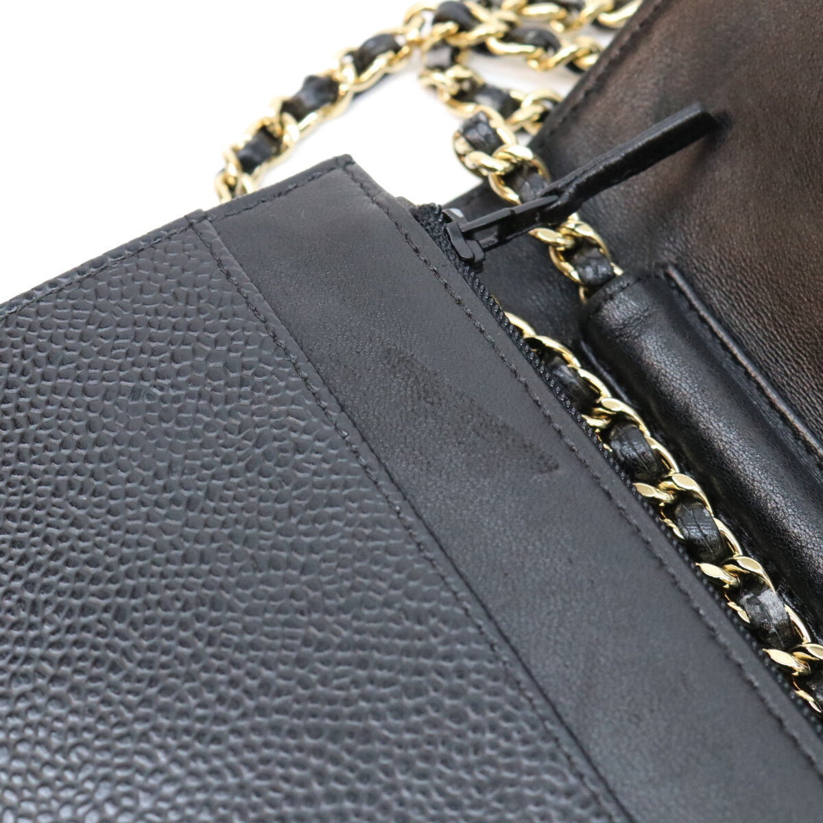 CHANEL シャネル 11番 黒 キャビア G金具 ココマーク チェーンショルダーウォレット ショルダーバッグ