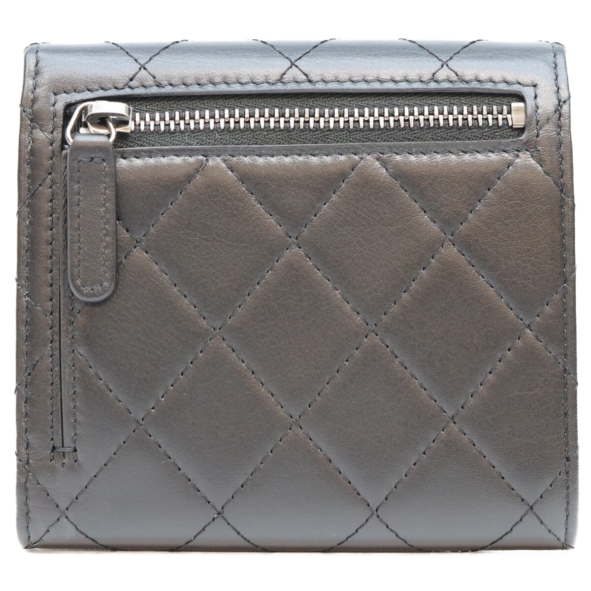 CHANEL シャネル 29番 黒 カーフ G×S金具 ターンロック マトラッセ トライフォールドウォレット 3つ折り財布 三つ折り財布（小銭入れあり）