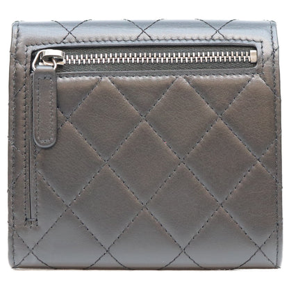 CHANEL シャネル 29番 黒 カーフ G×S金具 ターンロック マトラッセ トライフォールドウォレット 3つ折り財布 三つ折り財布（小銭入れあり）