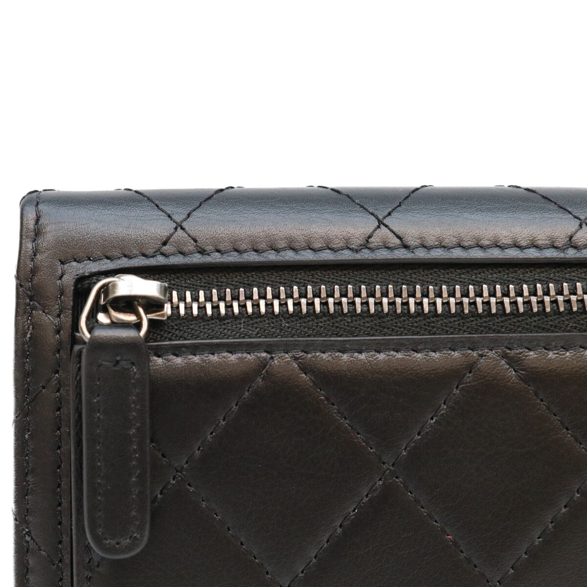 CHANEL シャネル 29番 黒 カーフ G×S金具 ターンロック マトラッセ トライフォールドウォレット 3つ折り財布 三つ折り財布（小銭入れあり）