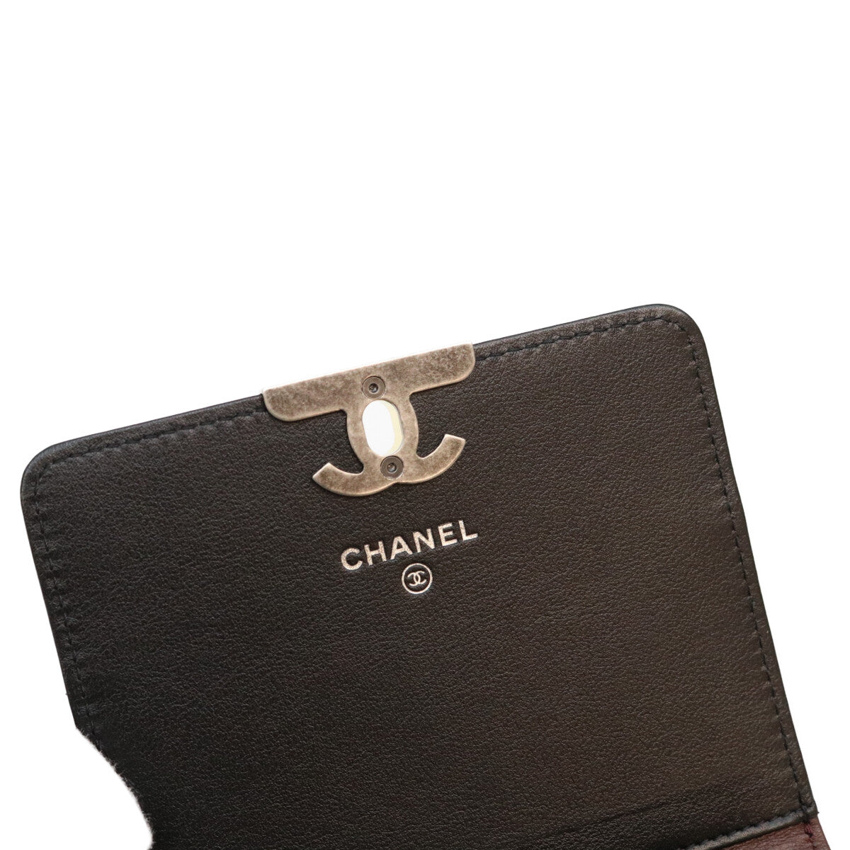 CHANEL シャネル 29番 黒 カーフ G×S金具 ターンロック マトラッセ トライフォールドウォレット 3つ折り財布 三つ折り財布（小銭入れあり）