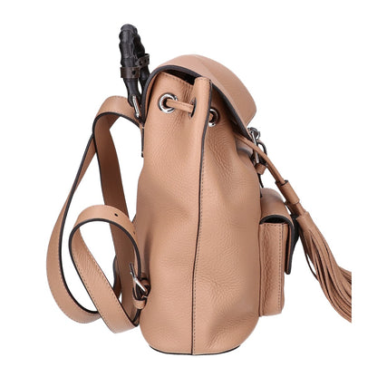 GUCCI グッチ 387149 バンブー カーフスキン エンボスロゴ フリンジチャーム バックパック リュック バックパック