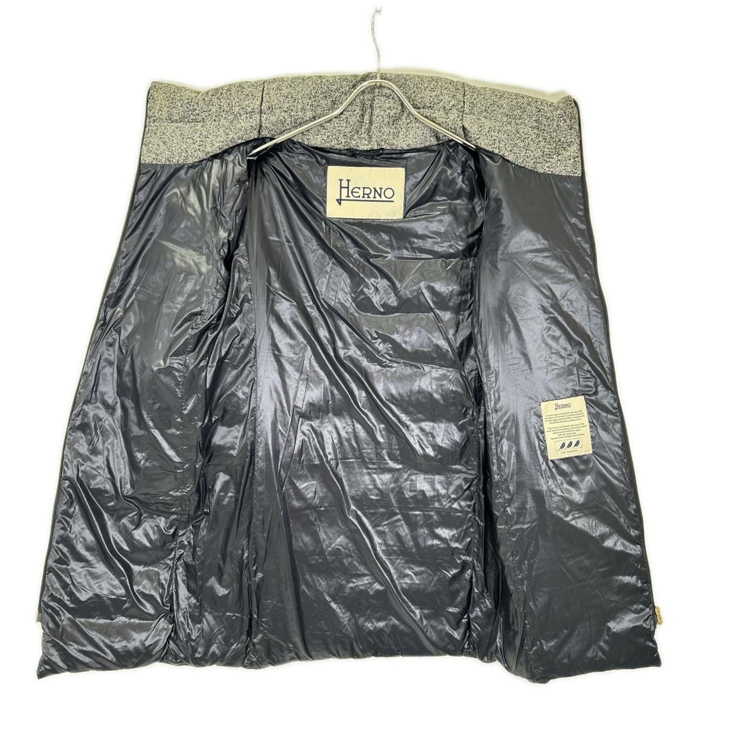 HERNO ヘルノ PI0532D-13331 グレー×ブラック ポリアミド W-ZIP グラデーションダウンコート ジャケット