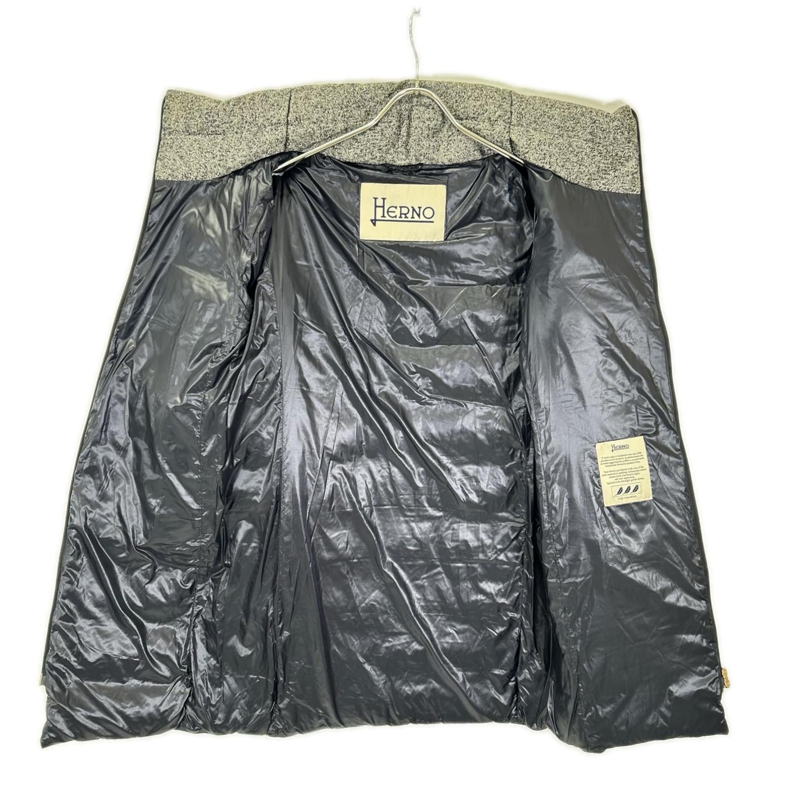 HERNO ヘルノ PI0532D-13331 グレー×ブラック ポリアミド W-ZIP グラデーションダウンコート ジャケット