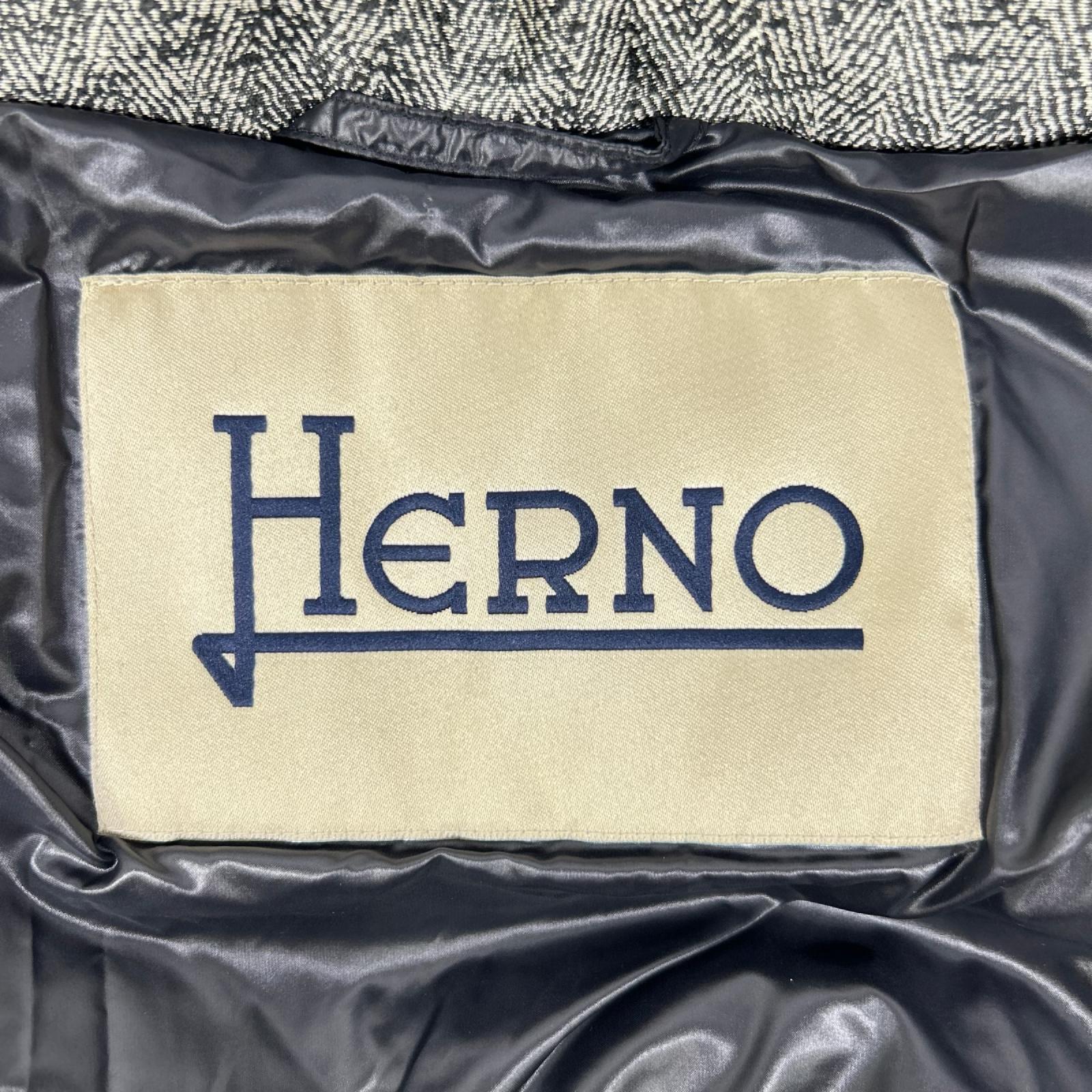 HERNO ヘルノ PI0532D-13331 グレー×ブラック ポリアミド W-ZIP グラデーションダウンコート ジャケット