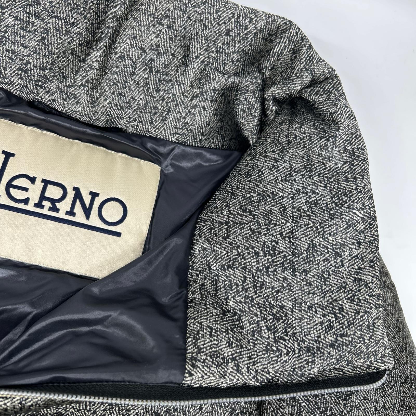 HERNO ヘルノ PI0532D-13331 グレー×ブラック ポリアミド W-ZIP グラデーションダウンコート ジャケット