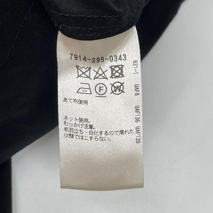 BLAMINK ブラミンク 7914-299-0343 ブラック コットン×シルク ジップフライ タフタ コクーン ワイドパンツ ボトムス