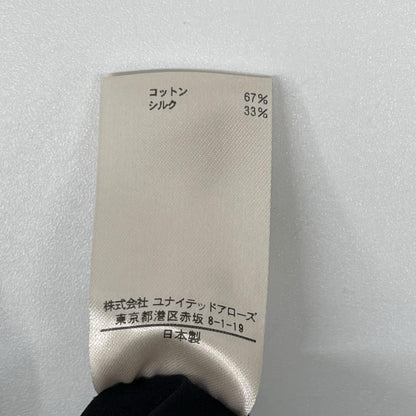 BLAMINK ブラミンク 7914-299-0343 ブラック コットン×シルク ジップフライ タフタ コクーン ワイドパンツ ボトムス
