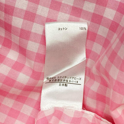 BLAMINK ブラミンク 7911-230-0143 ピンク×ホワイト コットン ギンガムチェック 半袖 シャツ トップス